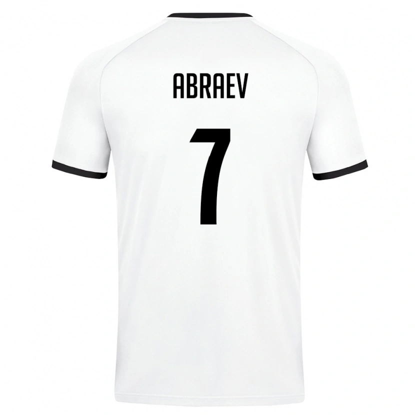 Danxen Män Uzbekistan Kuvonch Abraev #7 Vit Mörk Grön Bortatröja Matchtröjor 26-28 Tröjor T-Tröja
