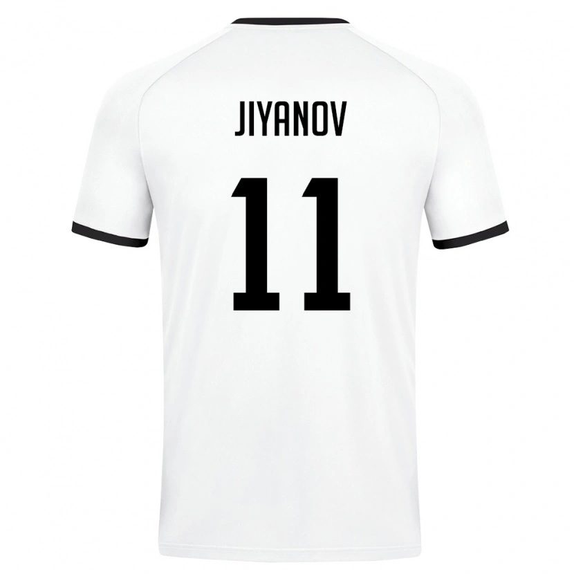 Danxen Män Uzbekistan Ruslanbek Jiyanov #11 Vit Mörk Grön Bortatröja Matchtröjor 26-28 Tröjor T-Tröja
