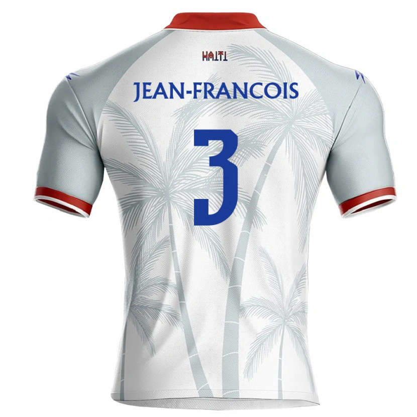Danxen Män Haiti Chris Jean-Francois #3 Vit Röd Grå Bortatröja Matchtröjor 26-28 Tröjor T-Tröja