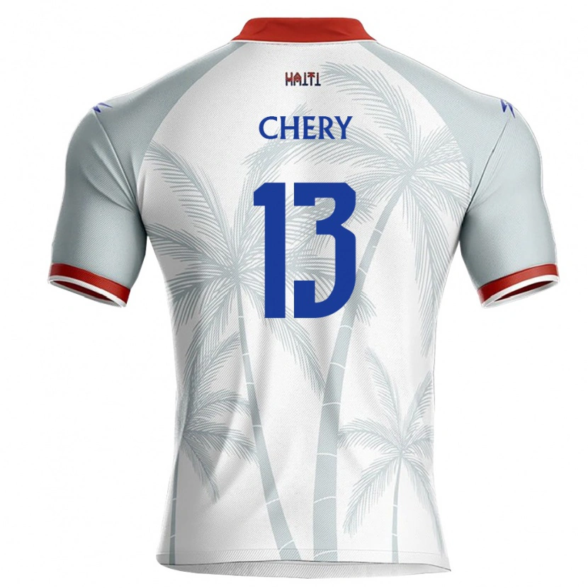 Danxen Män Haiti Mikenley Chery #13 Vit Röd Grå Bortatröja Matchtröjor 26-28 Tröjor T-Tröja