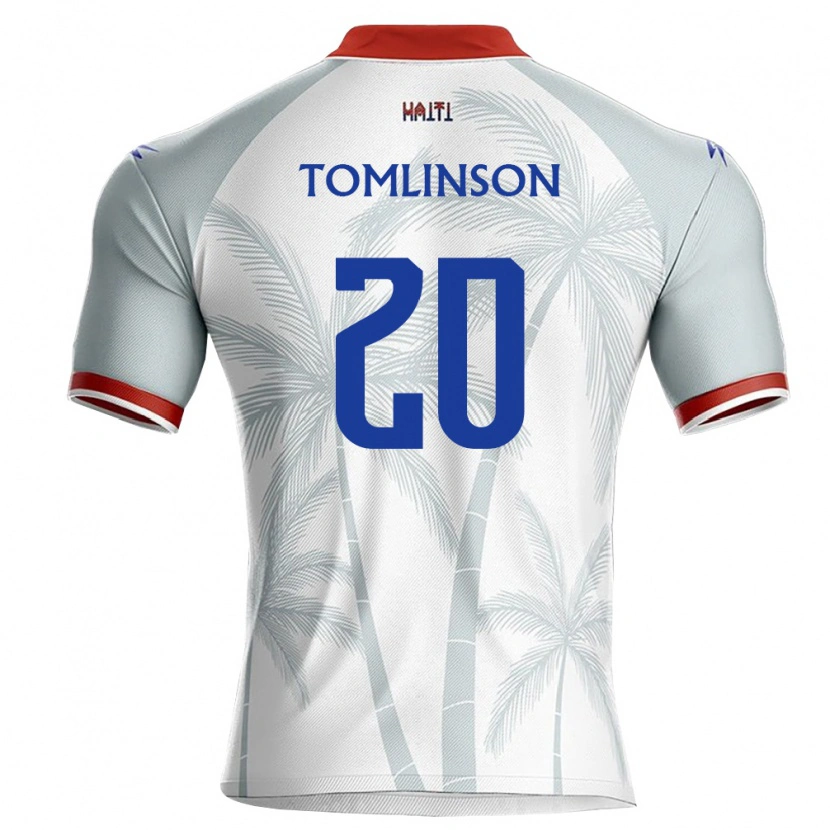 Danxen Män Haiti Kaief Tomlinson #20 Vit Röd Grå Bortatröja Matchtröjor 26-28 Tröjor T-Tröja