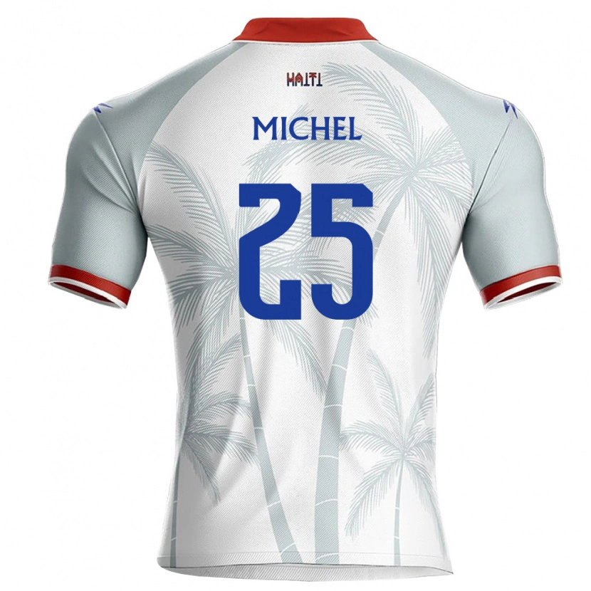 Danxen Män Haiti Téo James Michel #25 Vit Röd Grå Bortatröja Matchtröjor 26-28 Tröjor T-Tröja