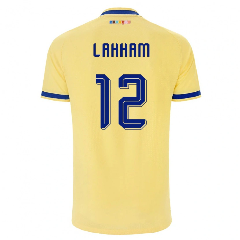 Danxen Män Curaçao Nasser Lahham #12 Gul Marin Rosa Bortatröja Matchtröjor 26-28 Tröjor T-Tröja