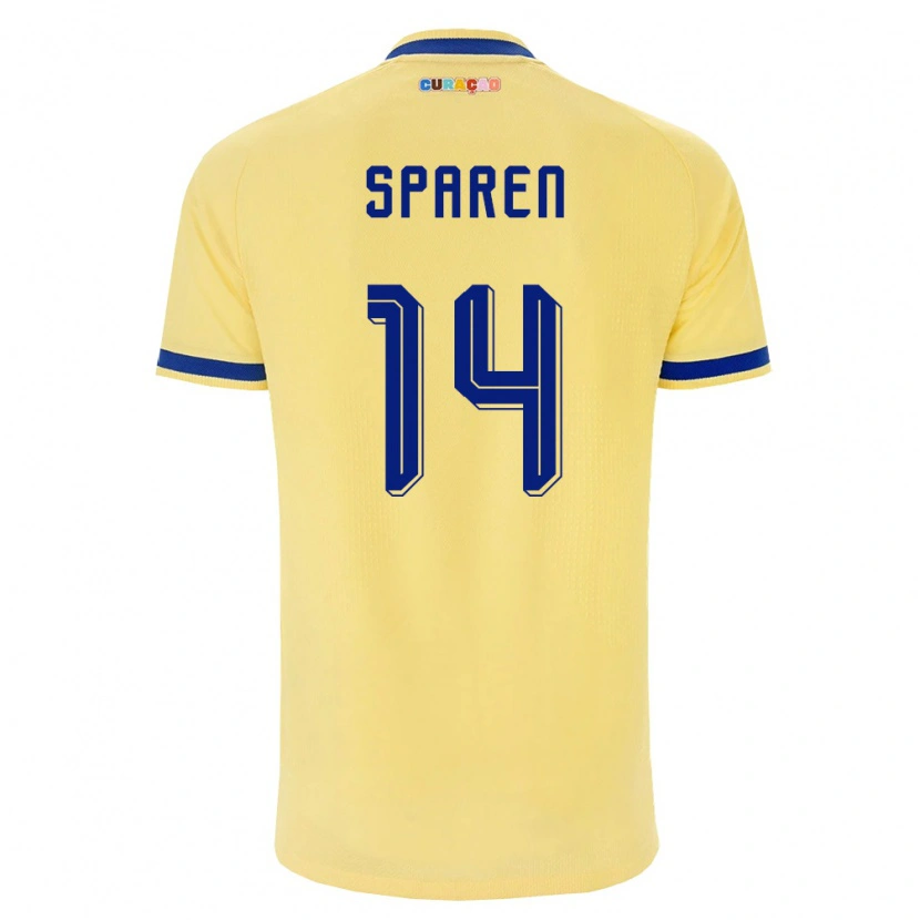 Danxen Män Curaçao Eljan Sparen #14 Gul Marin Rosa Bortatröja Matchtröjor 26-28 Tröjor T-Tröja