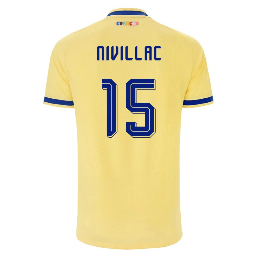 Danxen Män Curaçao Rayen Nivillac #15 Gul Marin Rosa Bortatröja Matchtröjor 26-28 Tröjor T-Tröja