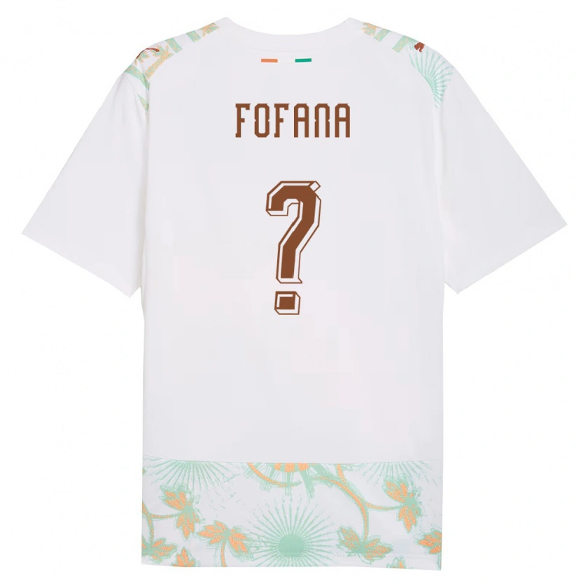 Danxen Män Elfenbenskusten Ibrahim Fofana #0 Vit Orange Grön Bortatröja Matchtröjor 26-28 Tröjor T-Tröja