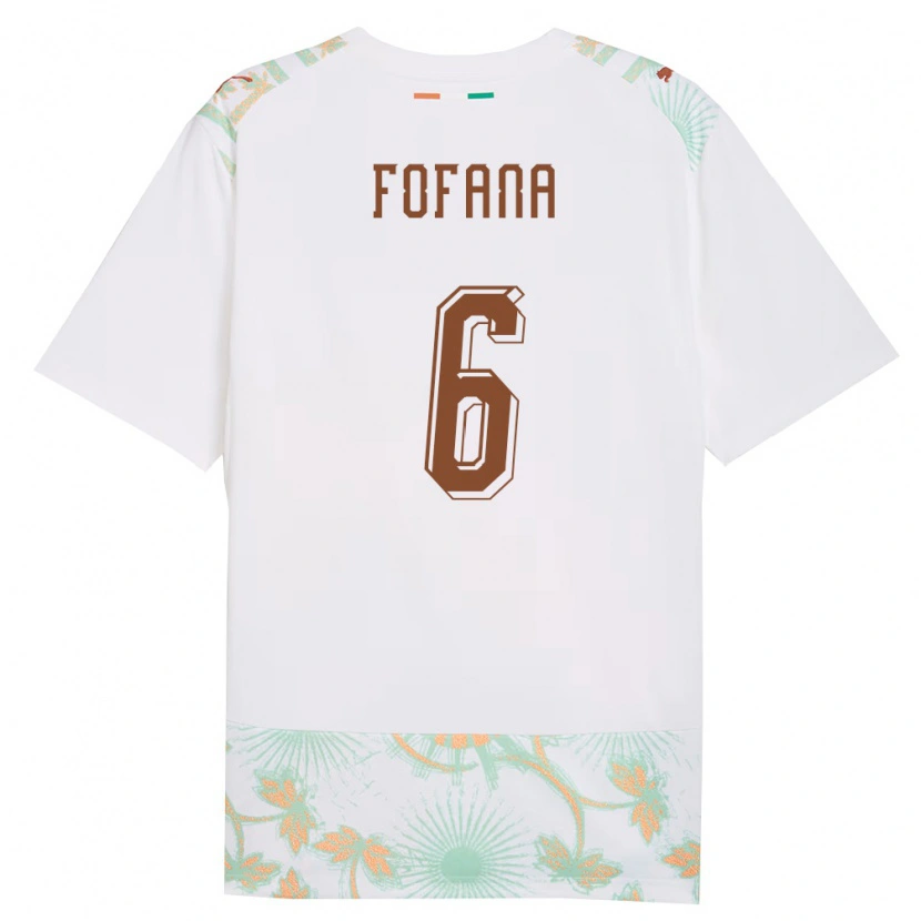 Danxen Män Elfenbenskusten Seko Fofana #6 Vit Orange Grön Bortatröja Matchtröjor 26-28 Tröjor T-Tröja