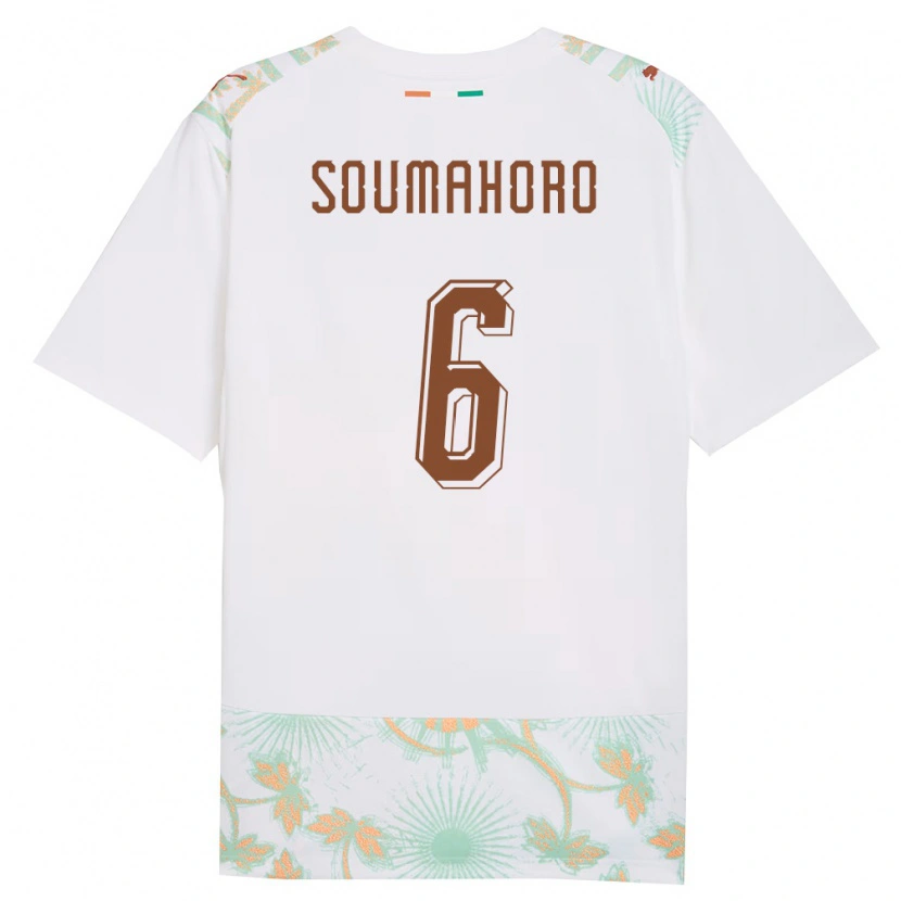 Danxen Män Elfenbenskusten Habib Soumahoro #6 Vit Orange Grön Bortatröja Matchtröjor 26-28 Tröjor T-Tröja