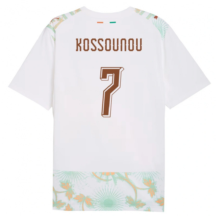 Danxen Män Elfenbenskusten Odilon Kossounou #7 Vit Orange Grön Bortatröja Matchtröjor 26-28 Tröjor T-Tröja