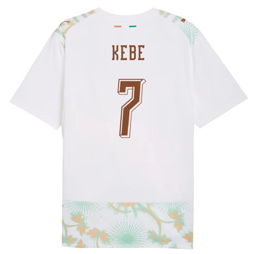 Danxen Män Elfenbenskusten Bakary Kebe #7 Vit Orange Grön Bortatröja Matchtröjor 26-28 Tröjor T-Tröja