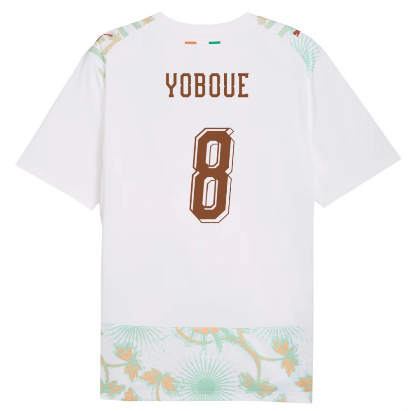 Danxen Män Elfenbenskusten Daan Yoboue #8 Vit Orange Grön Bortatröja Matchtröjor 26-28 Tröjor T-Tröja