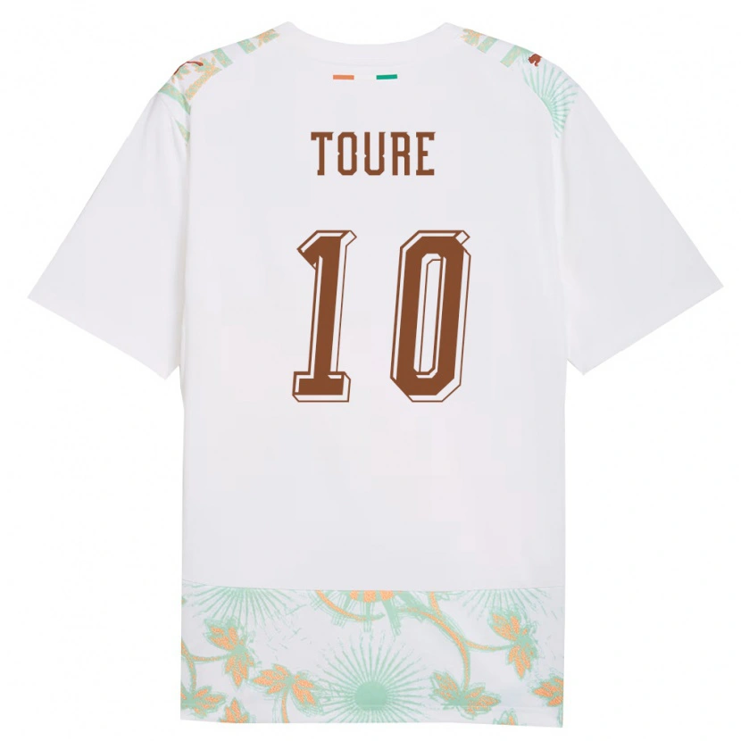 Danxen Män Elfenbenskusten Ismael Toure #10 Vit Orange Grön Bortatröja Matchtröjor 26-28 Tröjor T-Tröja