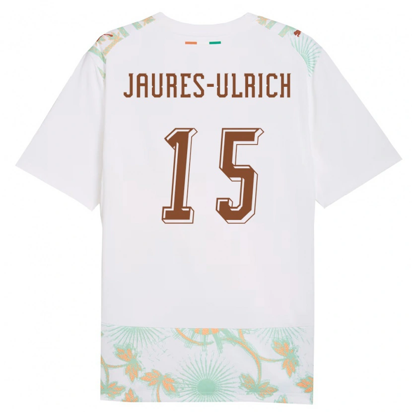 Danxen Män Elfenbenskusten Loukou Jaures-Ulrich #15 Vit Orange Grön Bortatröja Matchtröjor 26-28 Tröjor T-Tröja
