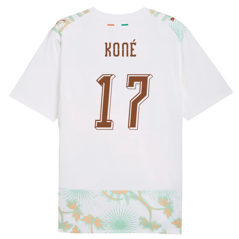 Danxen Män Elfenbenskusten Ali Koné #17 Vit Orange Grön Bortatröja Matchtröjor 26-28 Tröjor T-Tröja