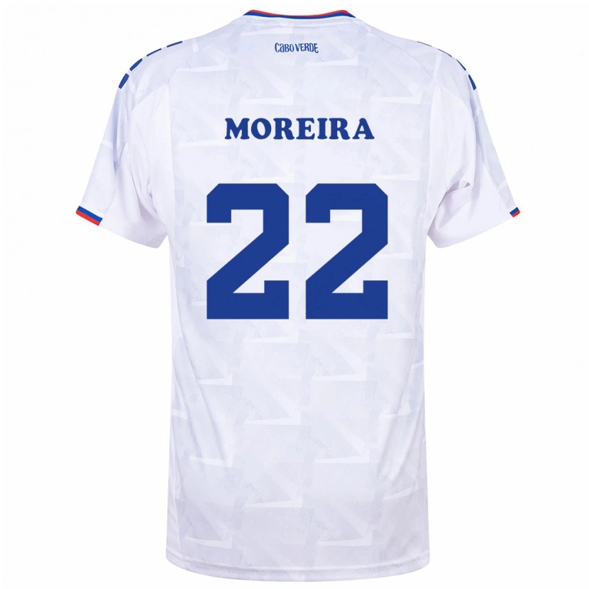 Danxen Män Kap Verde Steven Moreira #22 Vit Burgund Bortatröja Matchtröjor 26-28 Tröjor T-Tröja