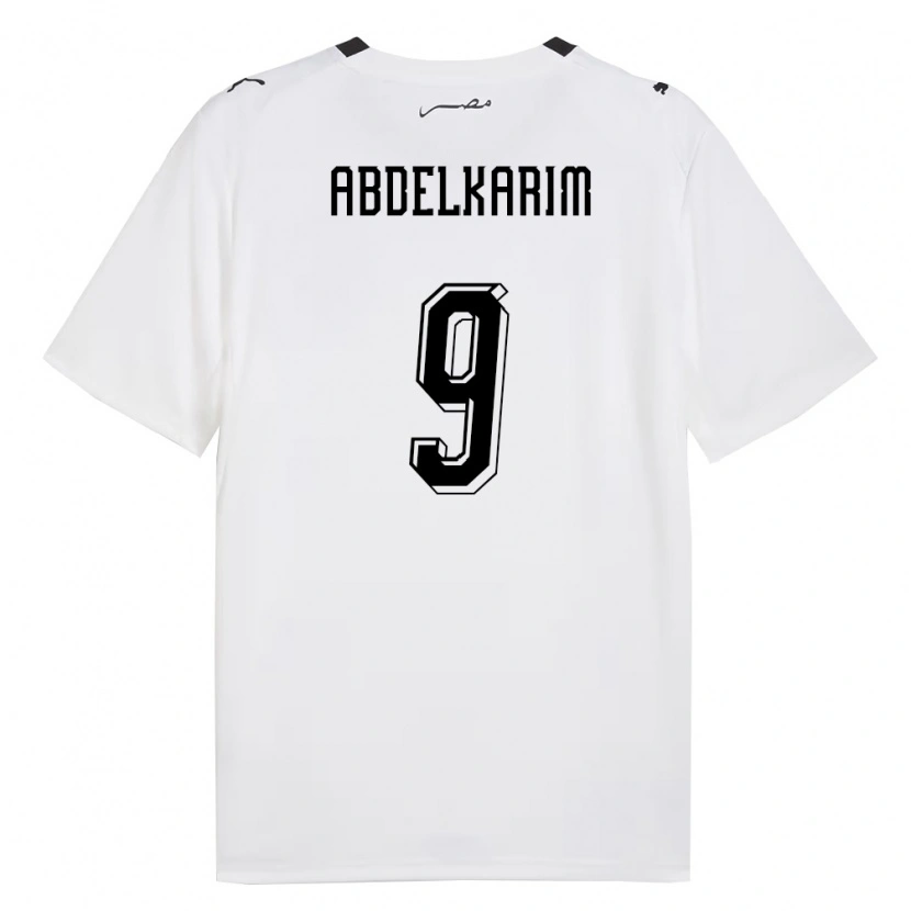 Danxen Män Egypten Hamza Abdelkarim #9 Vit Grå Svart Bortatröja Matchtröjor 26-28 Tröjor T-Tröja