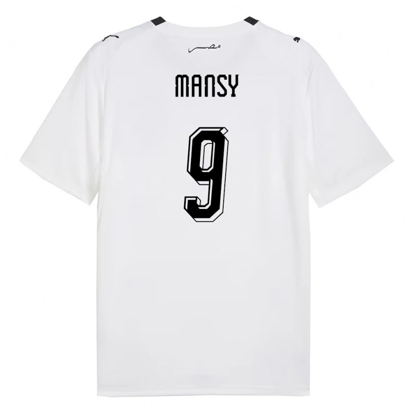 Danxen Män Egypten Nasser Mansy #9 Vit Grå Svart Bortatröja Matchtröjor 26-28 Tröjor T-Tröja