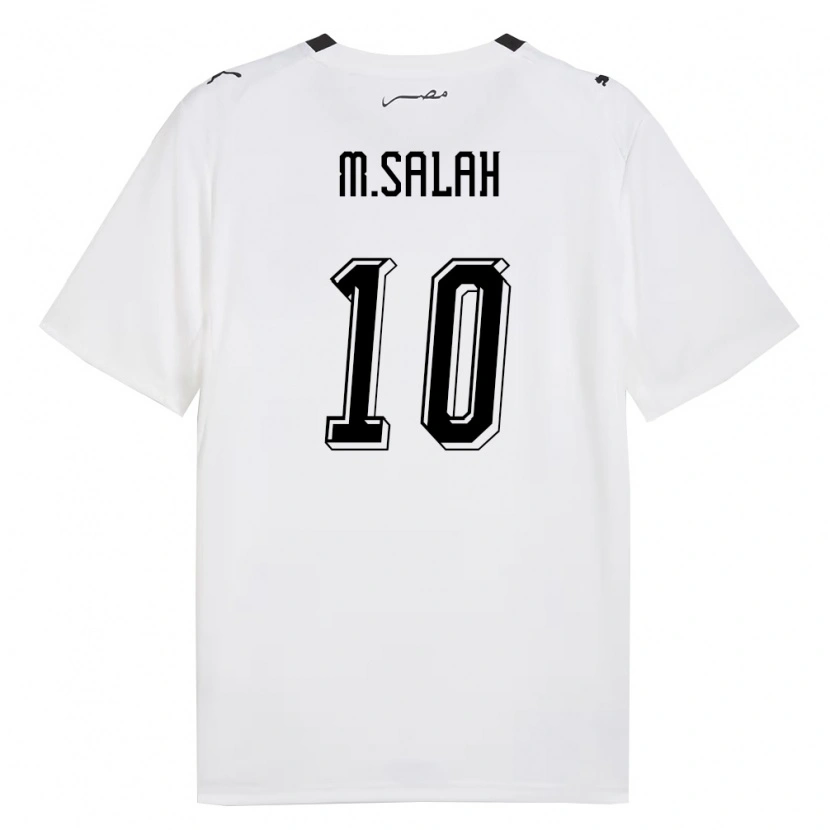 Danxen Män Egypten Mohamed Salah #10 Vit Grå Svart Bortatröja Matchtröjor 26-28 Tröjor T-Tröja