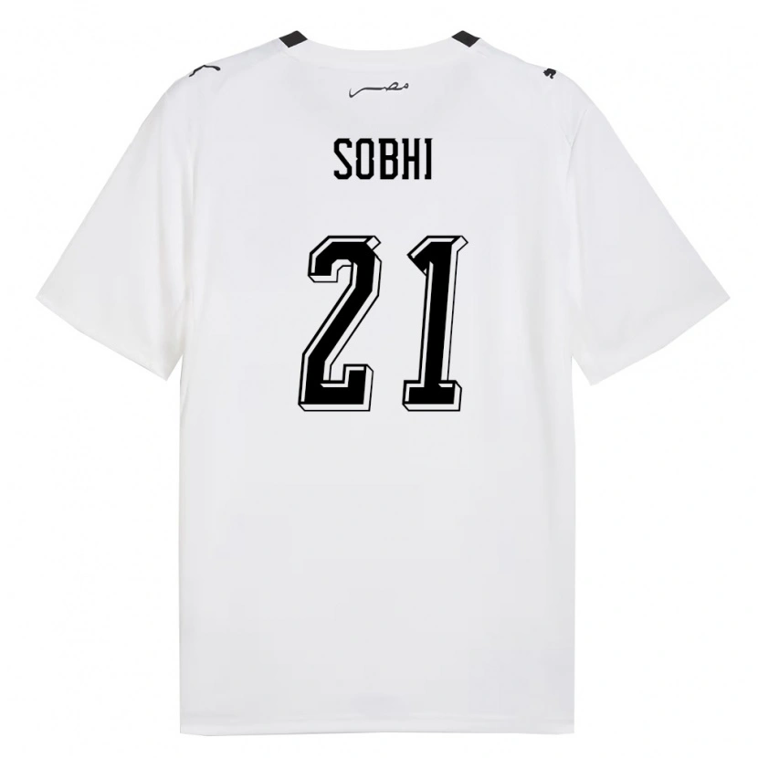 Danxen Män Egypten Khaled Sobhi #21 Vit Grå Svart Bortatröja Matchtröjor 26-28 Tröjor T-Tröja