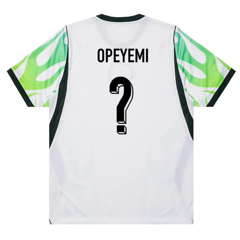 Danxen Män Nigeria Monsuru Opeyemi #0 Vit Grön Bortatröja Matchtröjor 26-28 Tröjor T-Tröja