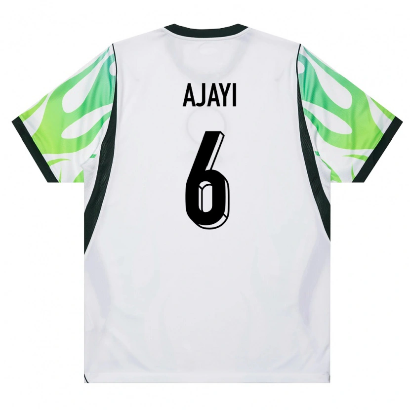 Danxen Män Nigeria Semi Ajayi #6 Vit Grön Bortatröja Matchtröjor 26-28 Tröjor T-Tröja