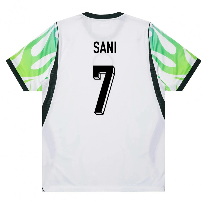 Danxen Män Nigeria Suleman Sani #7 Vit Grön Bortatröja Matchtröjor 26-28 Tröjor T-Tröja