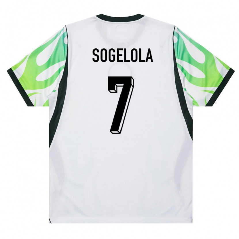 Danxen Män Nigeria Taiwo Sogelola #7 Vit Grön Bortatröja Matchtröjor 26-28 Tröjor T-Tröja