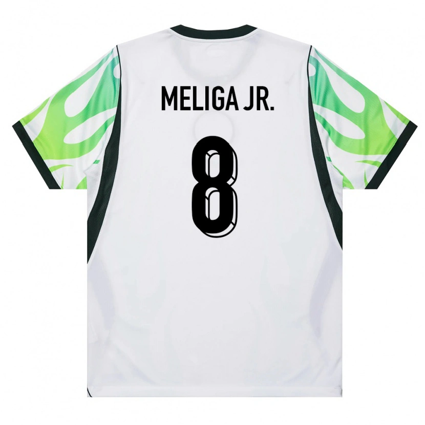 Danxen Män Nigeria Promise Meliga Jr. #8 Vit Grön Bortatröja Matchtröjor 26-28 Tröjor T-Tröja