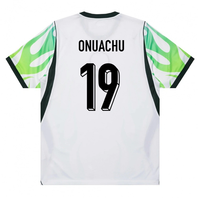 Danxen Män Nigeria Paul Onuachu #19 Vit Grön Bortatröja Matchtröjor 26-28 Tröjor T-Tröja