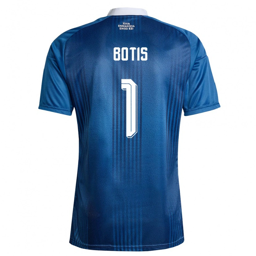 Danxen Män Grekland Nikolaos Botis #1 Marin Blå Vit Bortatröja Matchtröjor 26-28 Tröjor T-Tröja