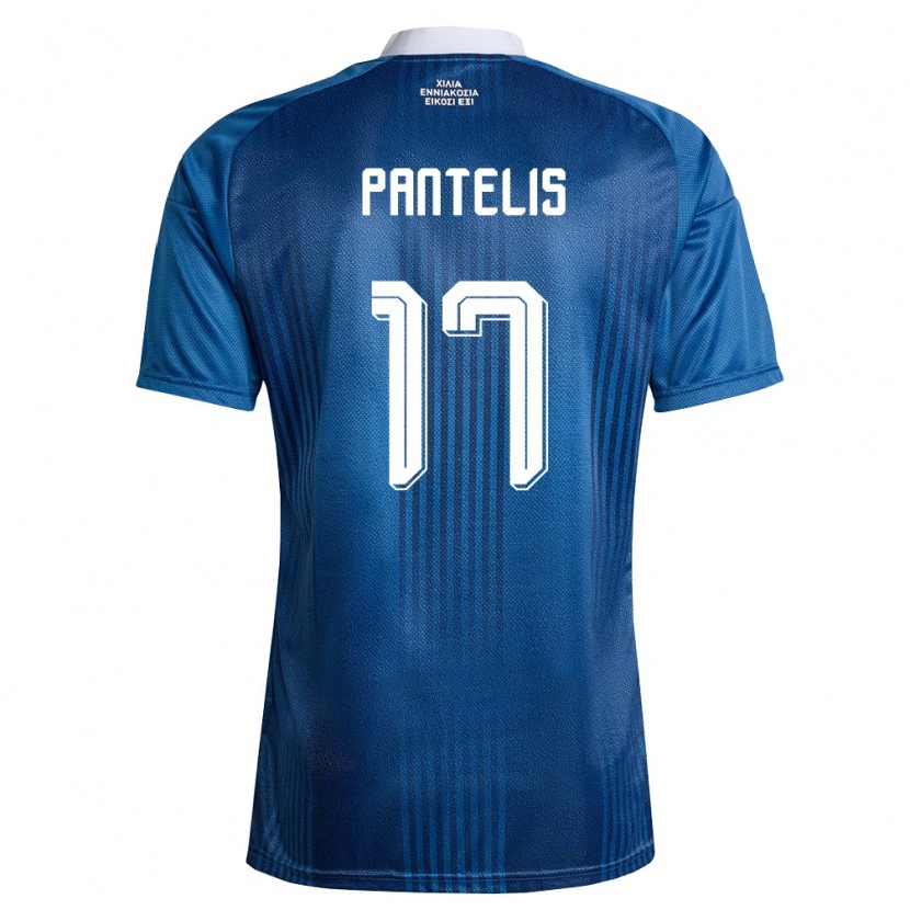 Danxen Män Grekland Pantelis Hatzidiakos #17 Marin Blå Vit Bortatröja Matchtröjor 26-28 Tröjor T-Tröja