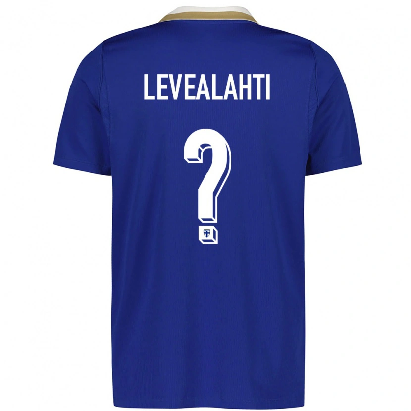 Danxen Män Finland Emil Leveälahti #0 Blå Vit Bortatröja Matchtröjor 26-28 Tröjor T-Tröja