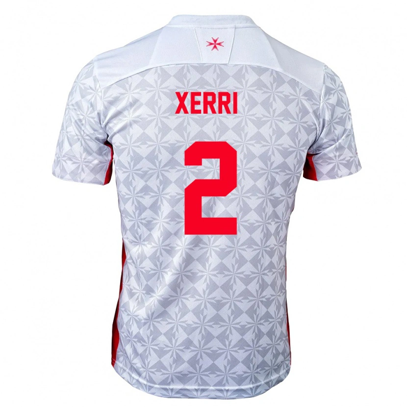 Danxen Män Malta Sven Xerri #2 Grå Vit Röd Bortatröja Matchtröjor 26-28 Tröjor T-Tröja
