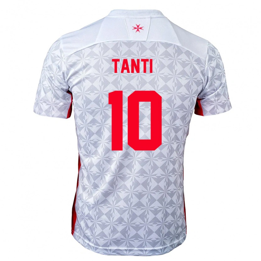 Danxen Män Malta Caden Tanti #10 Grå Vit Röd Bortatröja Matchtröjor 26-28 Tröjor T-Tröja
