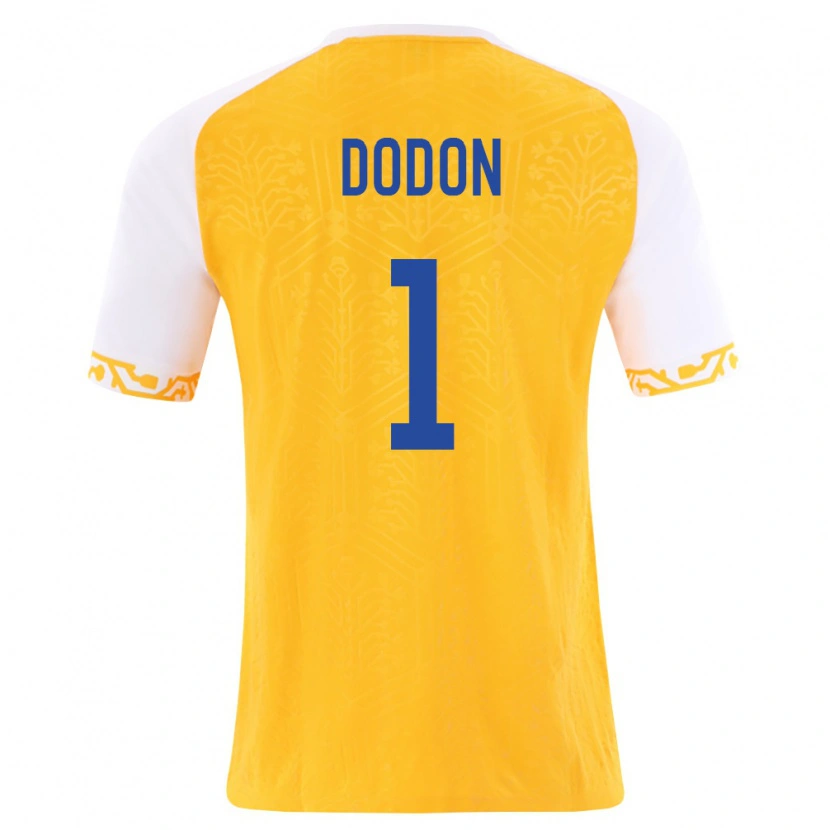Danxen Män Moldavien Victor Dodon #1 Gul Vit Bortatröja Matchtröjor 26-28 Tröjor T-Tröja