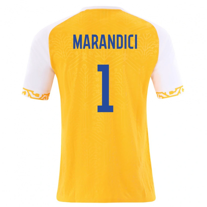 Danxen Män Moldavien Maxim Marandici #1 Gul Vit Bortatröja Matchtröjor 26-28 Tröjor T-Tröja