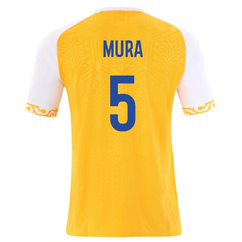 Danxen Män Moldavien Artemii Mura #5 Gul Vit Bortatröja Matchtröjor 26-28 Tröjor T-Tröja