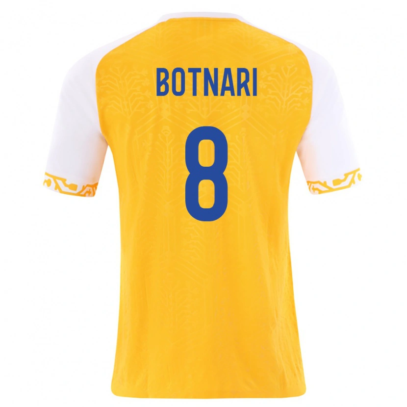 Danxen Män Moldavien Ilie Botnari #8 Gul Vit Bortatröja Matchtröjor 26-28 Tröjor T-Tröja