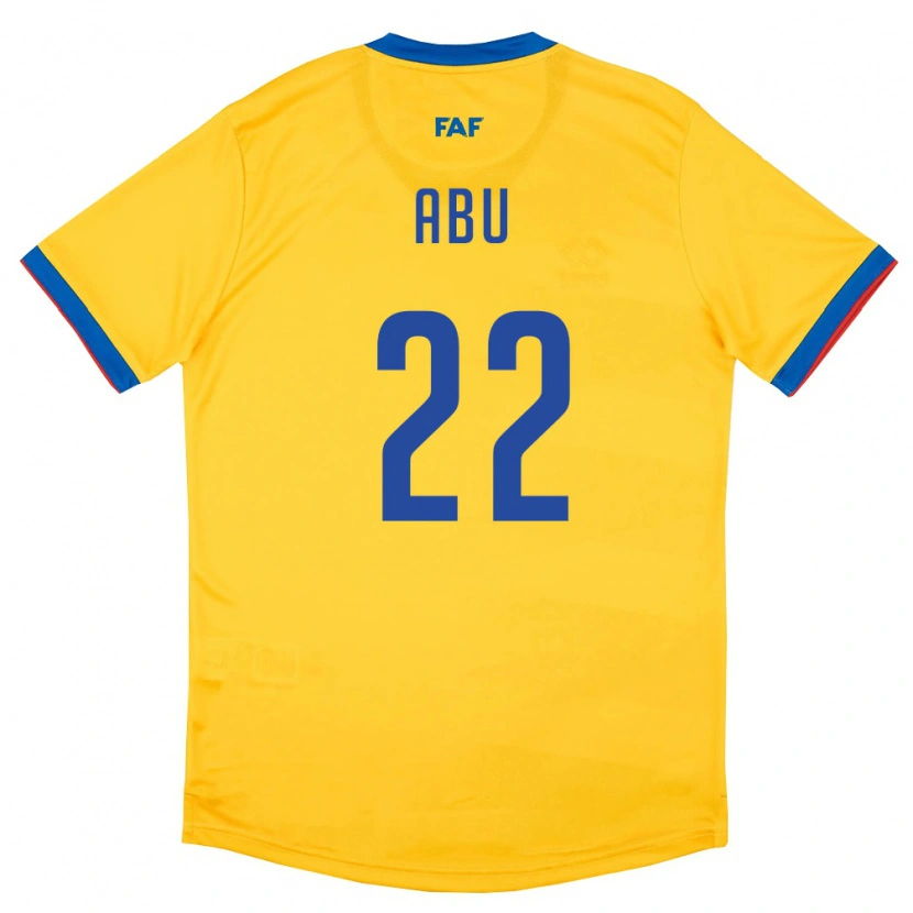 Danxen Män Andorra Abu #22 Gul Blå Röd Bortatröja Matchtröjor 26-28 Tröjor T-Tröja