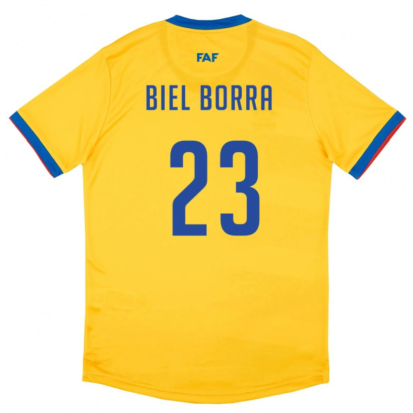 Danxen Män Andorra Biel Borra #23 Gul Blå Röd Bortatröja Matchtröjor 26-28 Tröjor T-Tröja