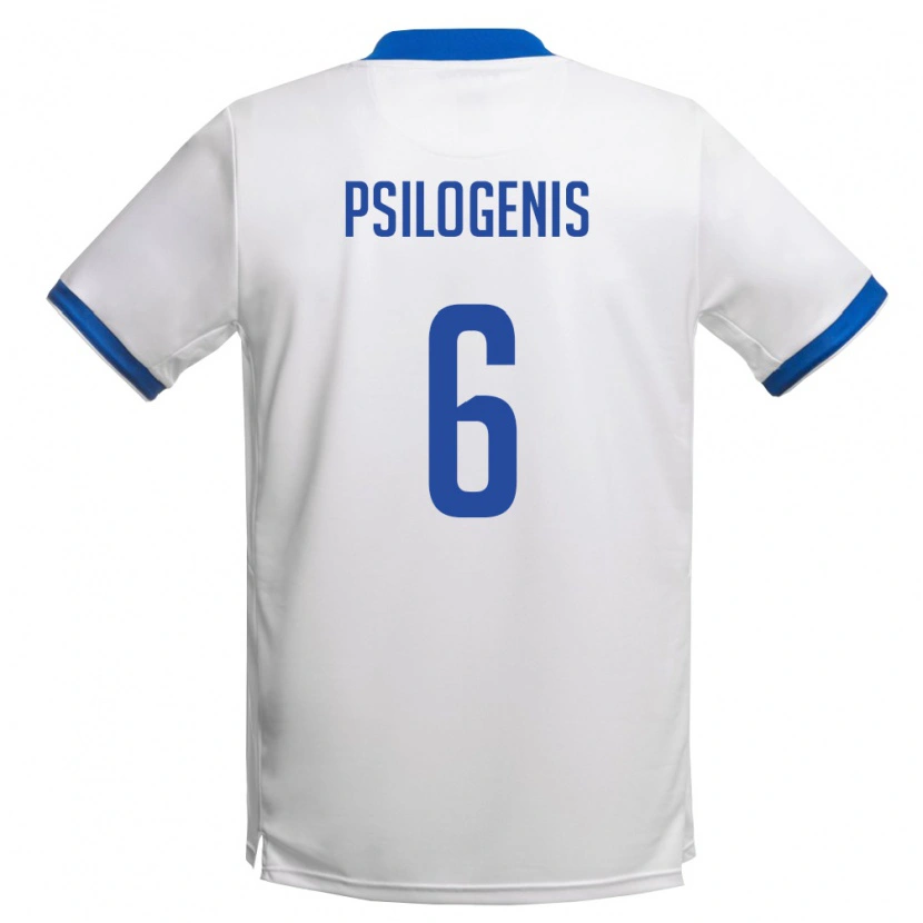 Danxen Män Cypern Gavriel Psilogenis #6 Vit Kunglig Blå Bortatröja Matchtröjor 26-28 Tröjor T-Tröja