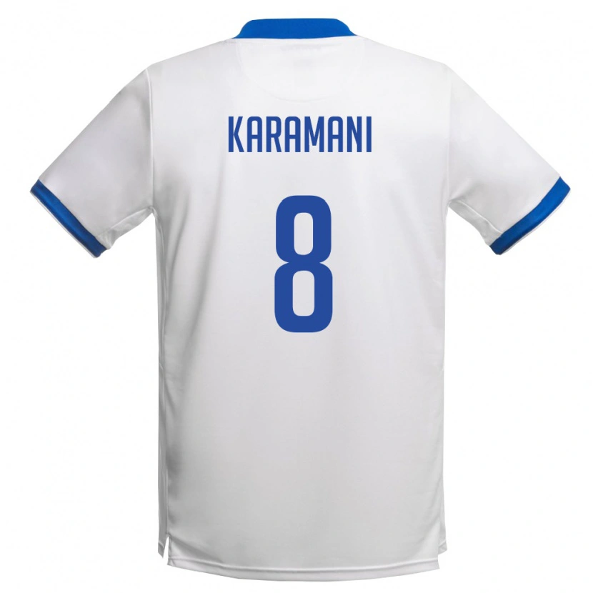 Danxen Män Cypern Christos Karamani #8 Vit Kunglig Blå Bortatröja Matchtröjor 26-28 Tröjor T-Tröja