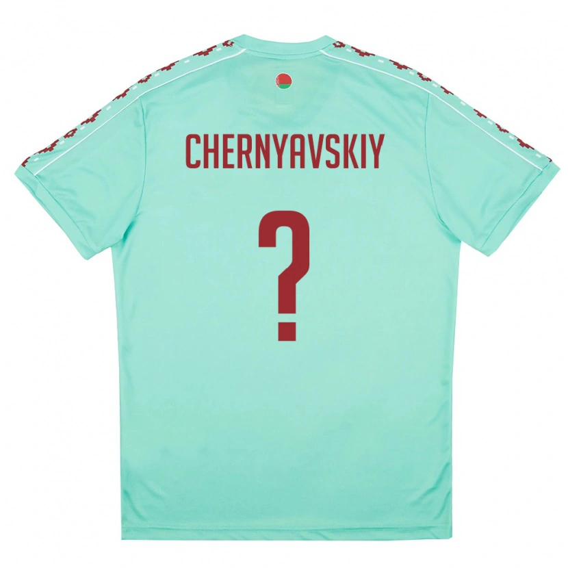 Danxen Män Belarus Matvey Chernyavskiy #0 Ljus Grön Burgund Bortatröja Matchtröjor 26-28 Tröjor T-Tröja