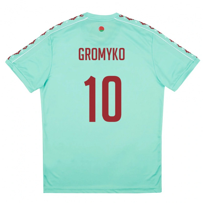 Danxen Män Belarus Valeriy Gromyko #10 Ljus Grön Burgund Bortatröja Matchtröjor 26-28 Tröjor T-Tröja