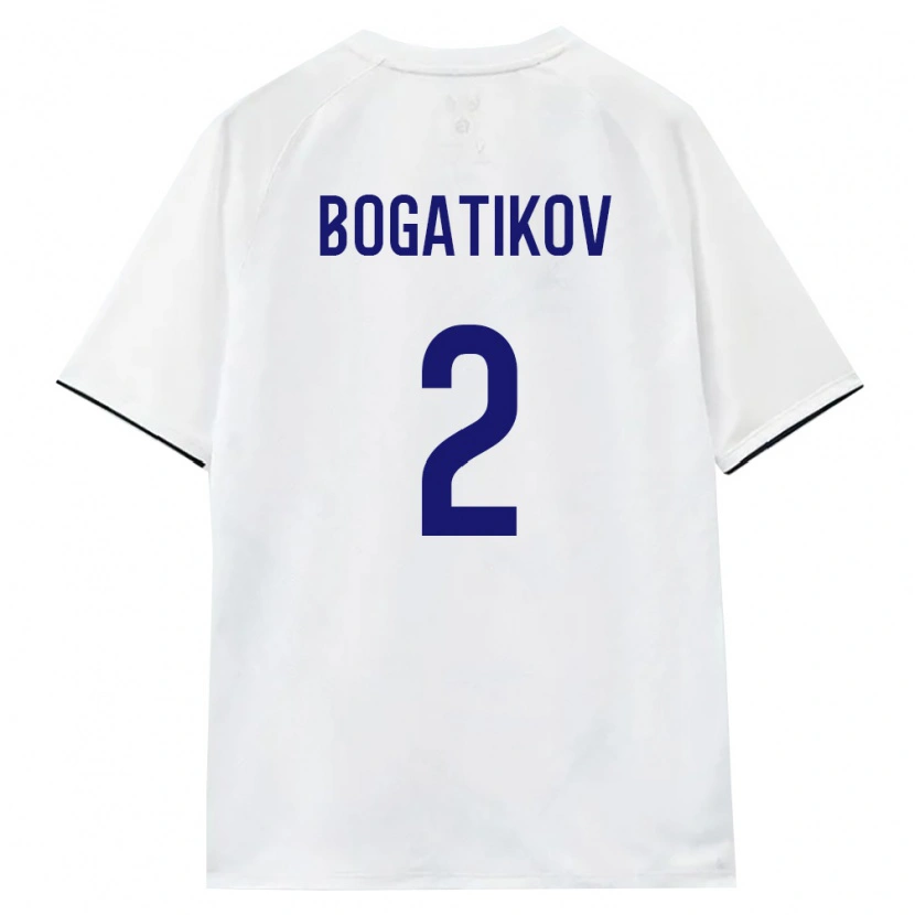 Danxen Män Ryssland Denis Bogatikov #2 Vit Brun Svart Bortatröja Matchtröjor 26-28 Tröjor T-Tröja