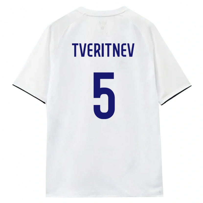 Danxen Män Ryssland Sarkis Tveritnev #5 Vit Brun Svart Bortatröja Matchtröjor 26-28 Tröjor T-Tröja
