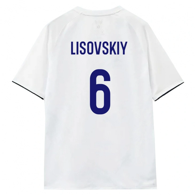 Danxen Män Ryssland Ivan Lisovskiy #6 Vit Brun Svart Bortatröja Matchtröjor 26-28 Tröjor T-Tröja