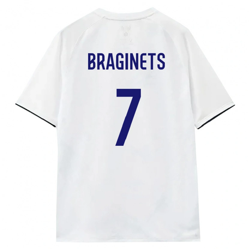 Danxen Män Ryssland Aleksandr Braginets #7 Vit Brun Svart Bortatröja Matchtröjor 26-28 Tröjor T-Tröja