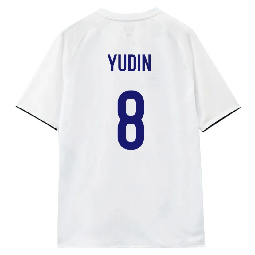 Danxen Män Ryssland Aleksandr Yudin #8 Vit Brun Svart Bortatröja Matchtröjor 26-28 Tröjor T-Tröja