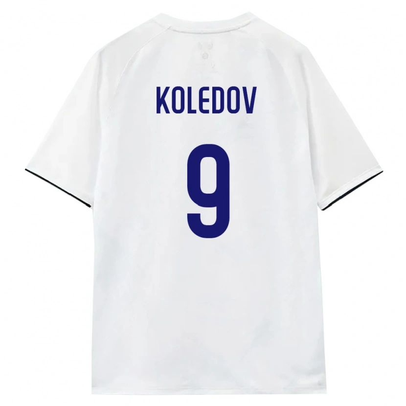 Danxen Män Ryssland Aleksandr Koledov #9 Vit Brun Svart Bortatröja Matchtröjor 26-28 Tröjor T-Tröja